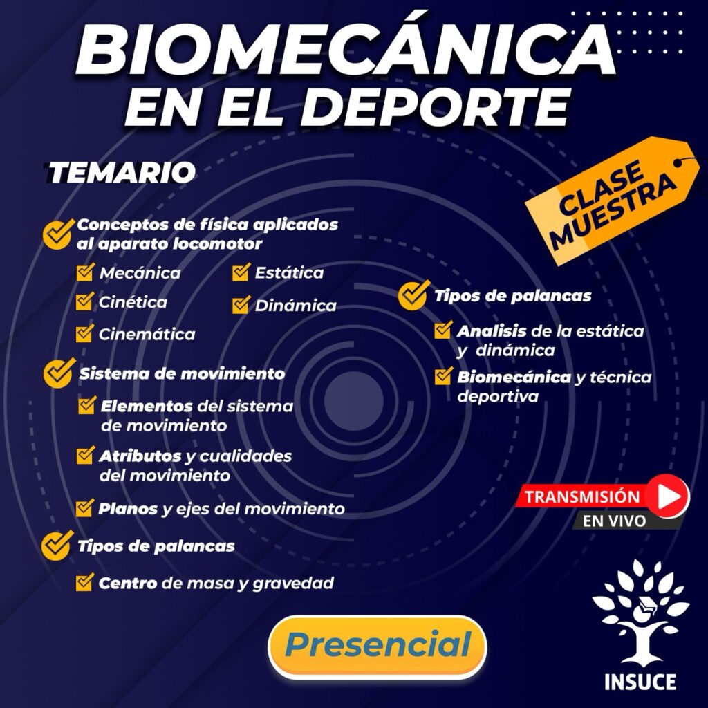Temario - Biomecánica en el deporte